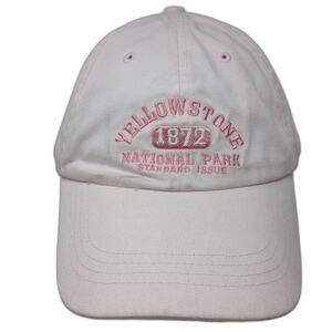 Yellowstone 1872 National Park Slideback Baseball Cap Pink OS Prairie Mountain